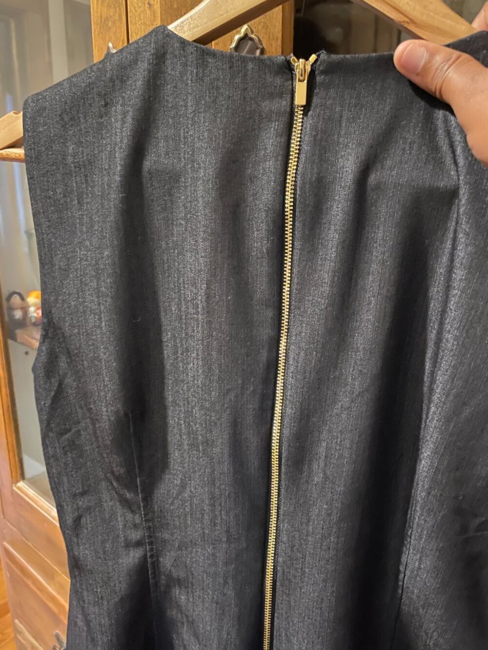 GORGEOUS Andrew Marc New York A-Line Swing Dress, Gold Accents - Size 10 (M/L) - Picture 4 of 16